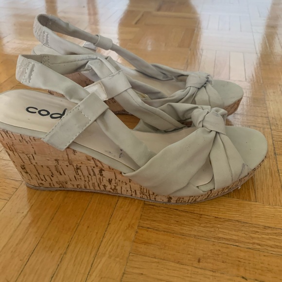 Codia Beige Wedge Sandals - Picture 2 of 5